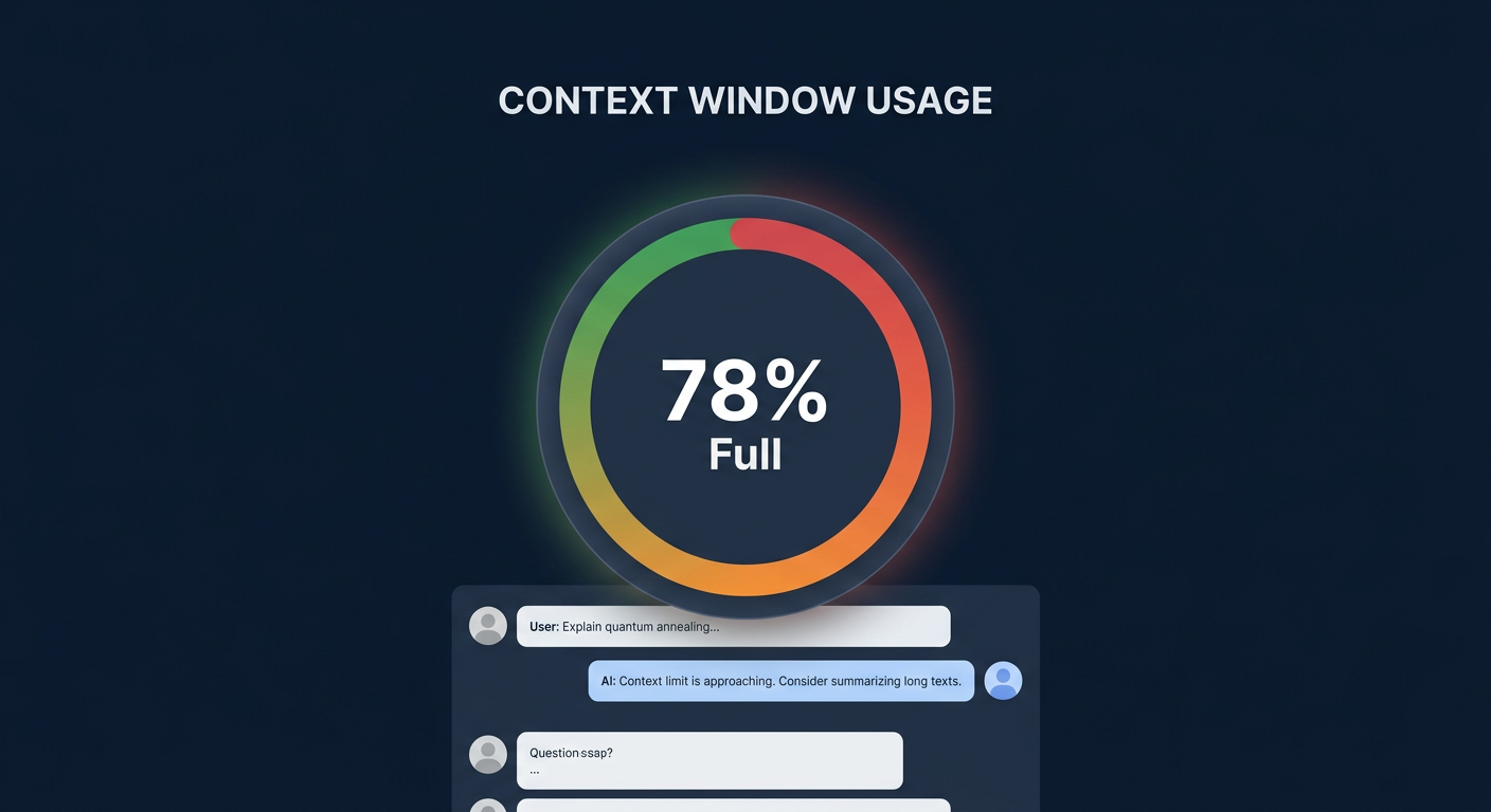Monitor Token Usage and Context Window in Tarsk