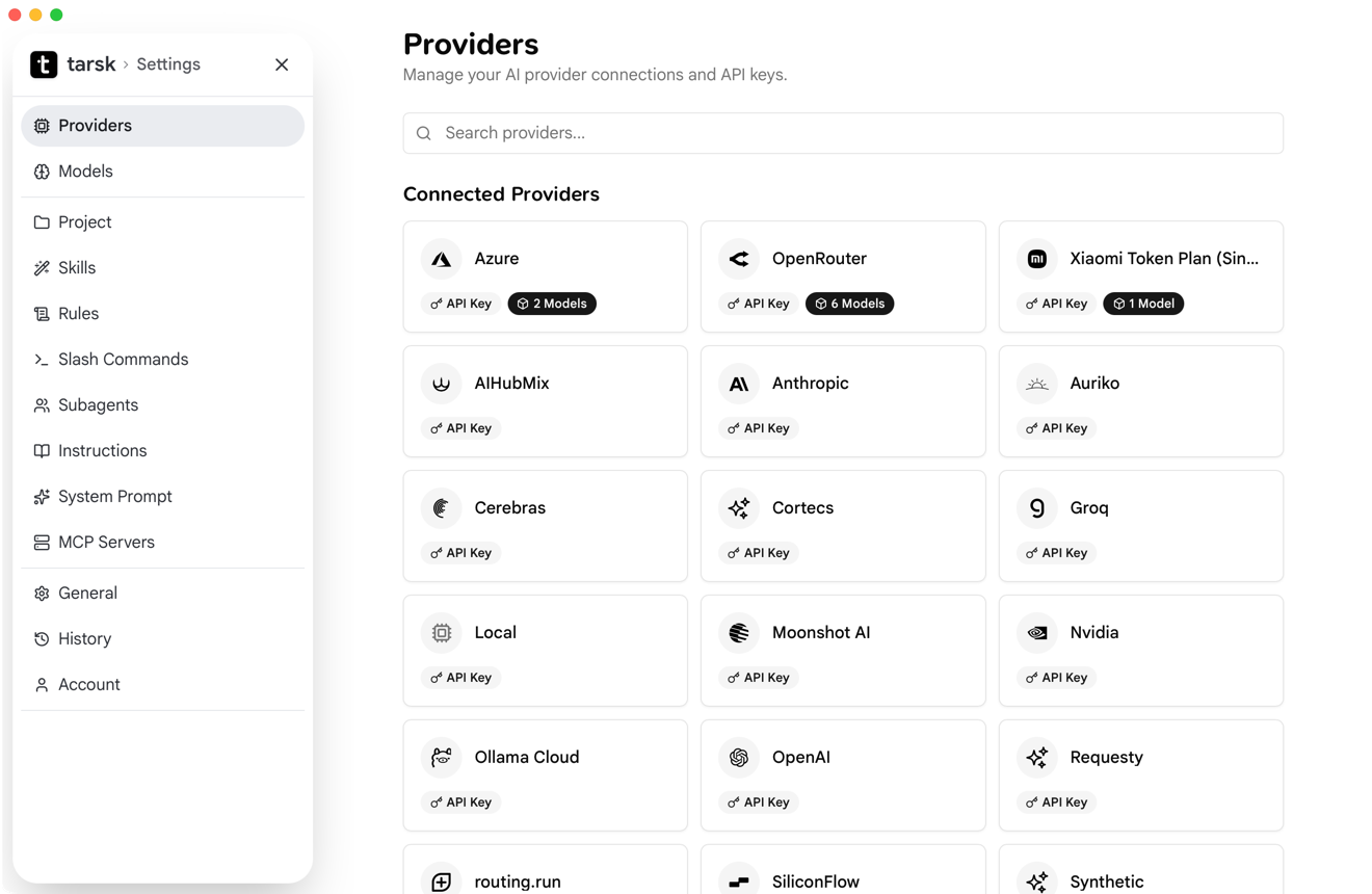 Tarsk AI Providers