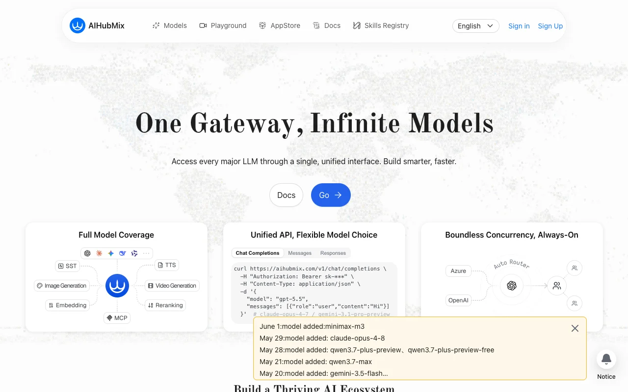 AIHubMix website