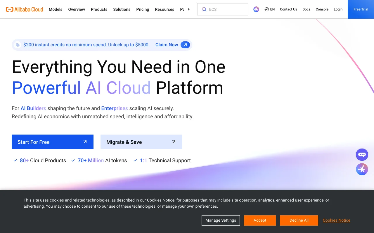 Alibaba Coding Plan (China) website