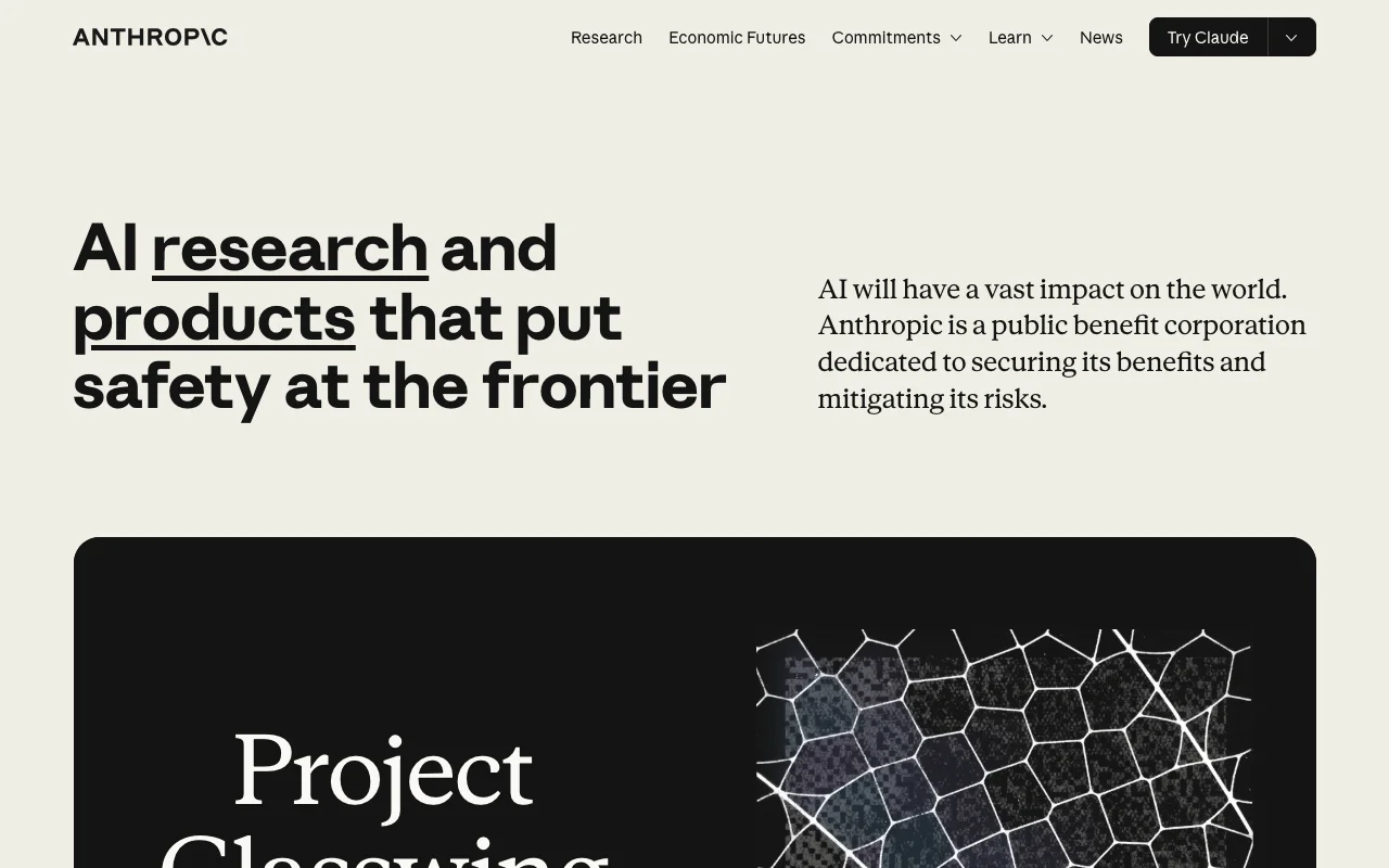Anthropic website
