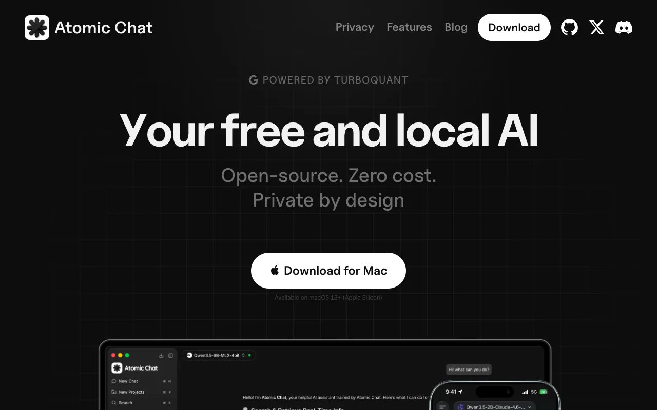 Atomic Chat website