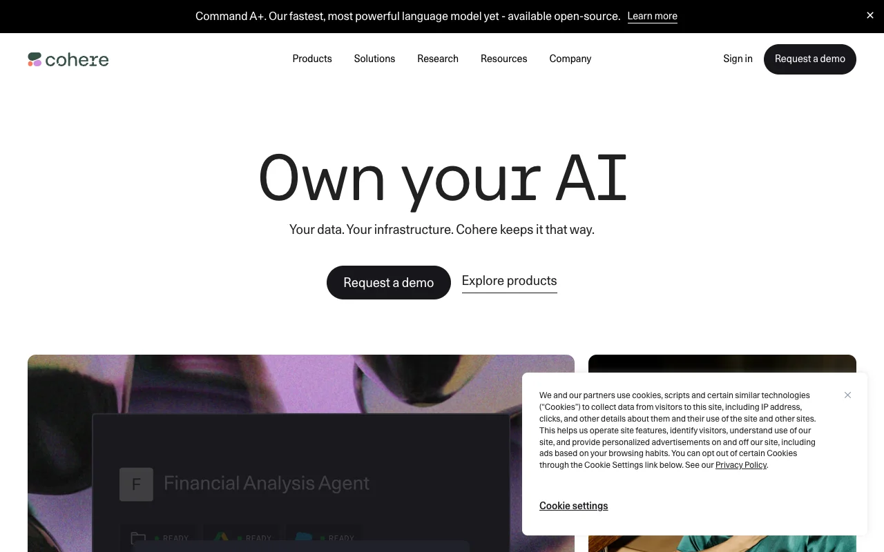 Cohere website