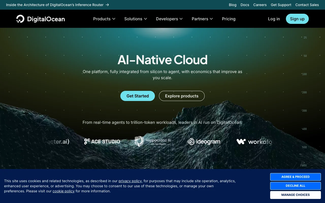 DigitalOcean website
