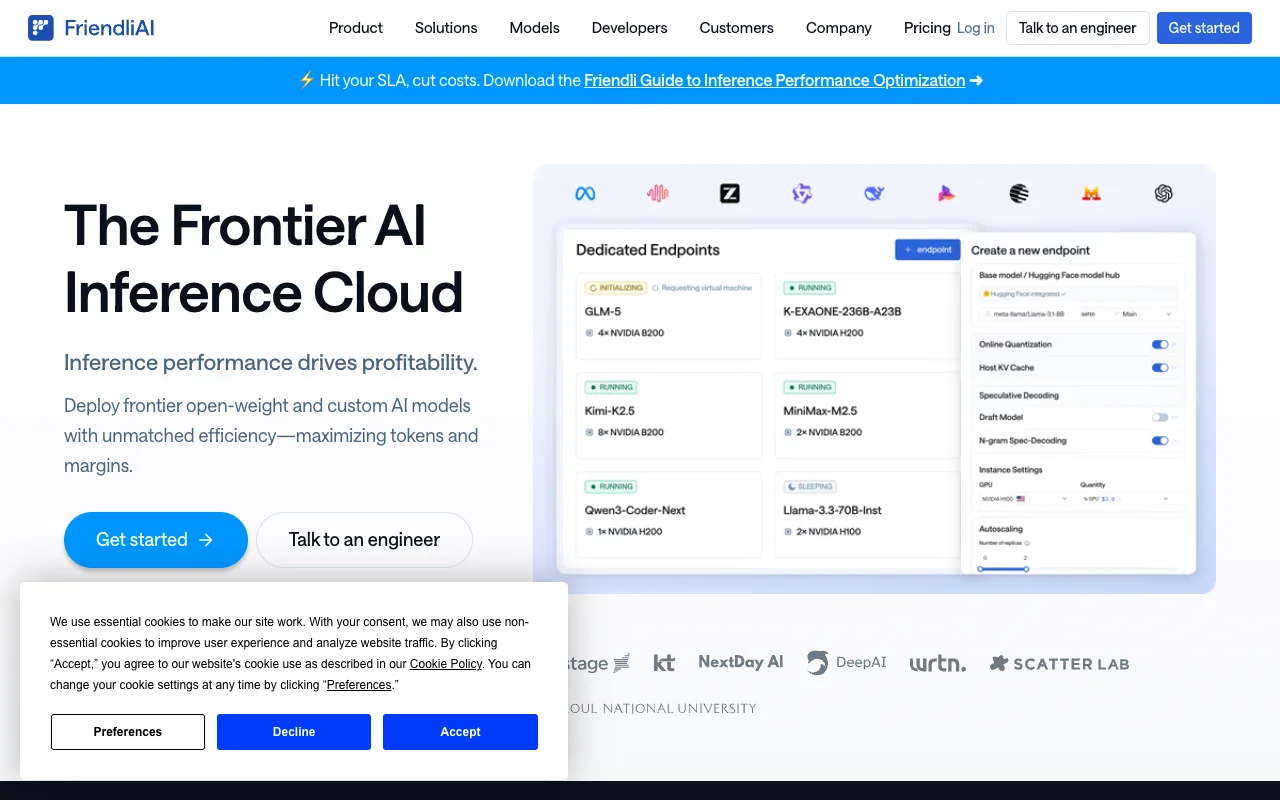 Friendli website