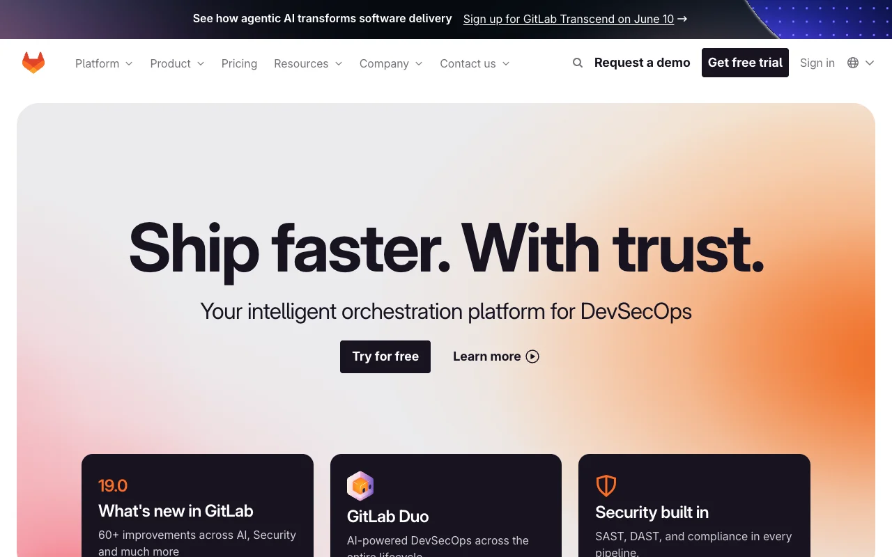 GitLab Duo website