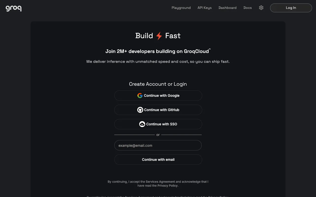 Groq website
