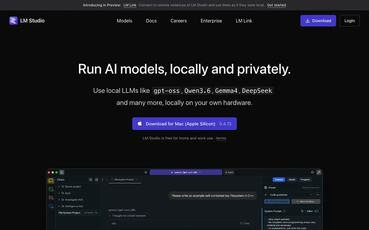 LMStudio website
