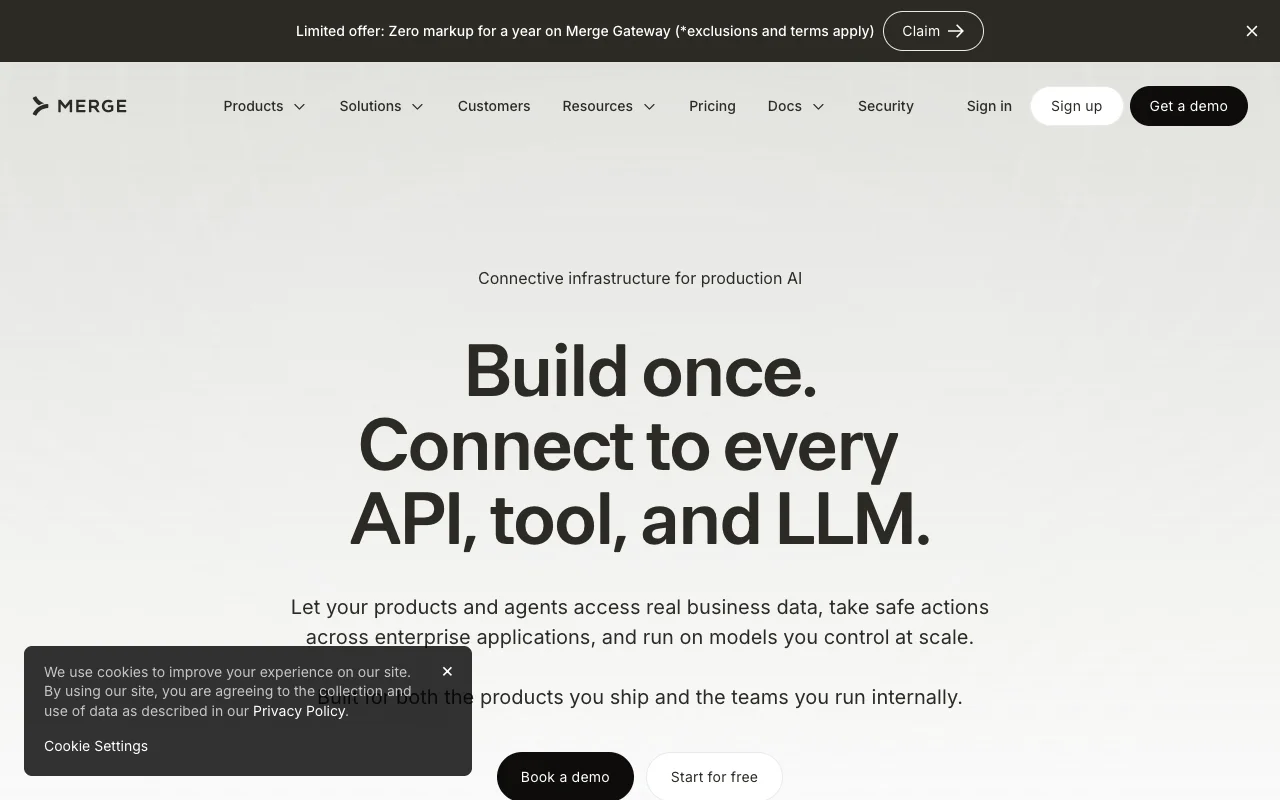 Merge Gateway website