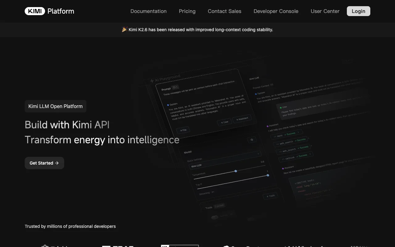 Moonshot AI website