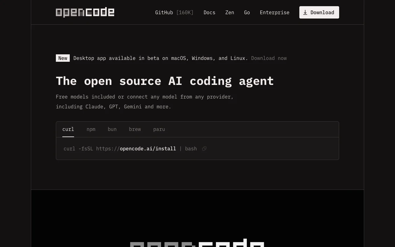 OpenCode Go website