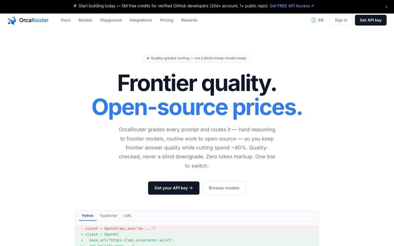 OrcaRouter website