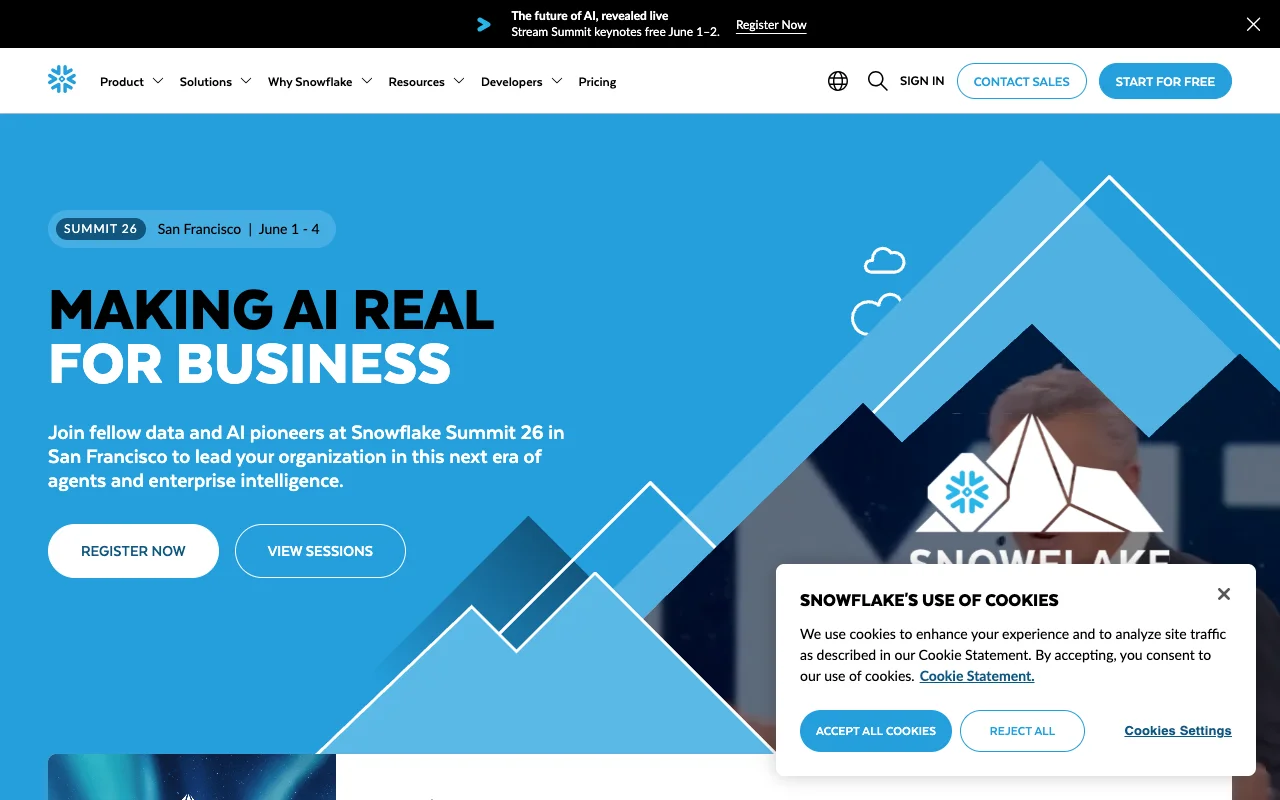 Snowflake Cortex website