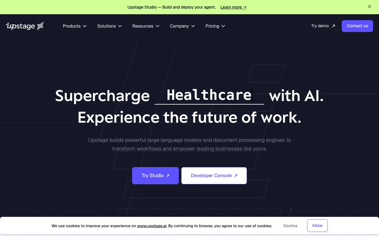 Upstage website